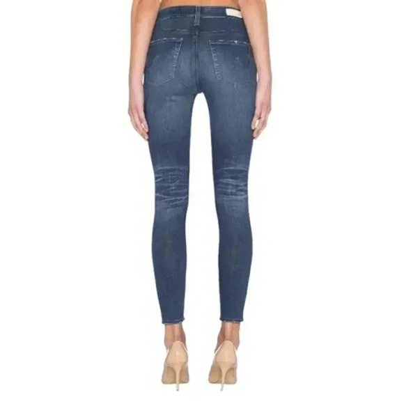 AG Adriano Goldschmied The Farrah  Skinny Crop High Rise Blue Size 27 - Picture 2 of 15